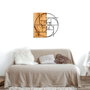 Wallity Golden Accesorio decorativo de pared Negro y Nogal